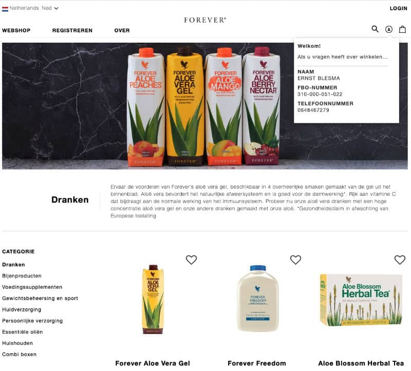 Aloe Vera Webshop