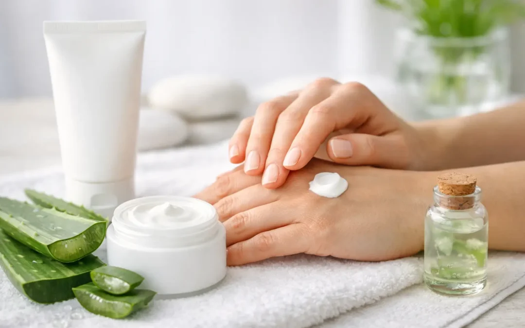 Crema aloe vera para manos secas que cuida